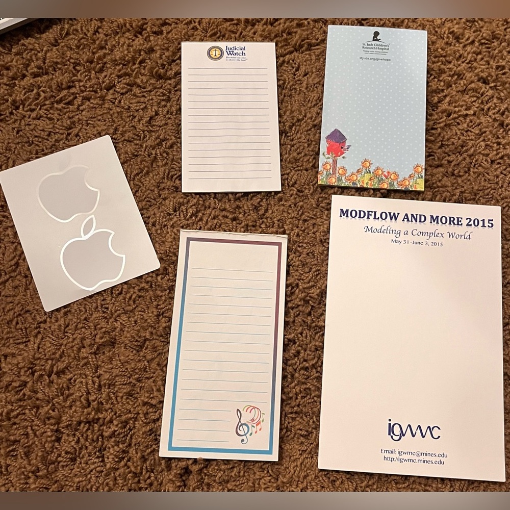 Apple Logo Sticker and Notepads